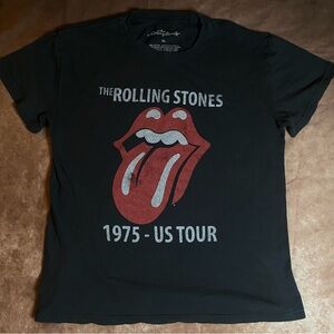The Rolling Stones Black and Red Short Sleeve Tee